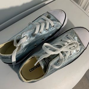 Silver kids Converse size 1